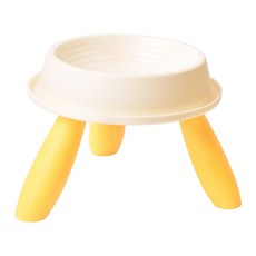 Truly House 寵物餵食架高碗, 米黃色, 1個