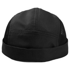 Neo 圓形側邊網眼廚師帽, 黑色, 1個