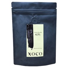 XOCO 투마 옐로우 63% 코인 커버춰 초콜릿, 60g, 1개
