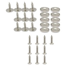 미누네 옷장 미닫이 문 수납장 충돌방지 자석 피스, 실버, 10개