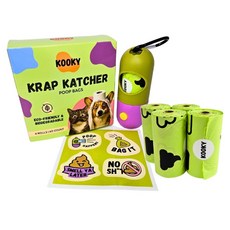 쿠키 LED 케이스 생분해성 배변봉투, 그린, 1개, 60개입