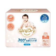 UniDry 優力寶 奢柔優選抱抱褲/褲型尿布 12~17kg, 32個, 特大碼 (XL)