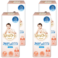 UniDry 優力寶 奢柔優選抱抱褲/褲型尿布 9~14kg, 144個, 大碼 (L)