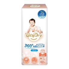 UniDry 優力寶 奢柔優選抱抱褲/褲型尿布 6~11kg, 40個, 中碼 (M)