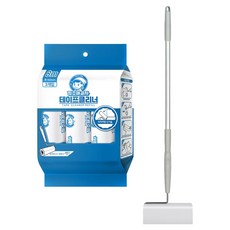 Clean Trouble Shooter 輕鬆撕除直線切割除塵滾筒補充包 8m x 3入 + 握把 + 收納盒 + 2段連接桿套組, 1套