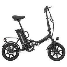 나노휠 라인S 접이식 전기자전거 48V 10Ah 고객직접설치, 스틸 + 알루미늄, 블랙