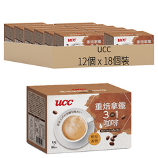ucc 重焙拿鐵3合1咖啡, 13g, 12個, 18個裝