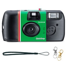 후지필름 퀵스냅 + DIY필름통 키링고리 2p + 핸드스트랩 세트, 1세트