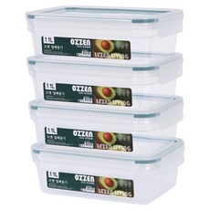 Regen Living Ozen 分裝用密封容器, 4個, 1.1L