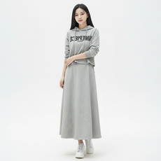 마켓피아 여성용 후드 티셔츠 + 롱 스커트 세트