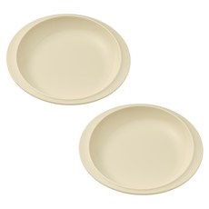 실리팟 실리콘 원형 접시 206 x 188 x 28 mm, 바닐라크림, 2개, 단품