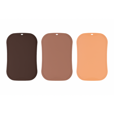 doble 不留刀痕砧板, 1套, 中號砧板 x 3 酒紅色＋乾燥玫瑰色＋杏色