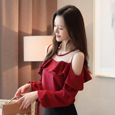 POPLARNC 女款 Navnote 露肩上衣 P26SPBL010706