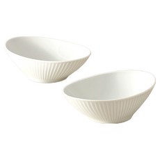 PILLIVUYT 褶飾橢圓碗, 單一顏色, 2個