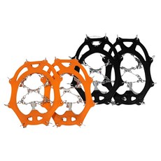 SAPA 冬季登山 釣魚 鏈條冰爪 12爪 2種 x 2p 套組, 黑色, 橘色