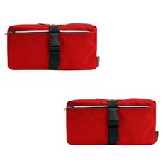 고쿠요 3지퍼 펜케이스, 빨강, 2개