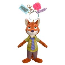Disney STORE 動物方城市2 尼克 絨毛鑰匙圈, 混合色, 1個, 32cm
