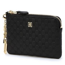 DAKS 女用 Louis DD Logo圖案牛皮拉鍊零錢包