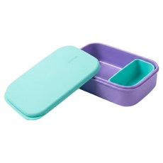 SiliPot 頂級矽膠單層便當盒基本組, 1套, 水漾紫