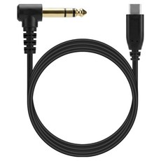 컴스 USB C to 6.35mm 오디오 변환 케이블 1m ᄀ자 꺾임 스테레오 TRS 6.5mm, 1개, IH966