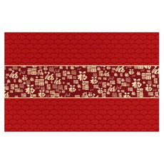 Life+ 新春福滿堂福到家門開運水晶絨地墊/玄關墊, 福字成陣, 1個