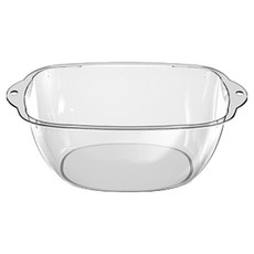 efactory Judy N 浴室多用途方形塑膠臉盆 大型, 1個, 透明