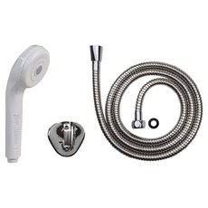 BK 샤워기 + 메탈줄 1.5m + 행거 세트 모로98, 화이트(샤워기), 1세트