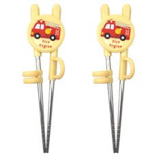 kitchen U 噗噗車 第1階段 學習筷, 淺黃色, 2個