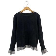 Linda Shop 女款 Tonichi 蕾絲撞色修身雪紡針織衫 cpnt6125k5c