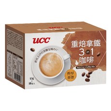 ucc 重焙拿鐵3合1咖啡, 13g, 1個, 18個裝