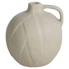 Souplace 陶瓷圓形手柄擺飾花瓶 S261-0033GRS, 灰色