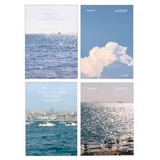 모닝글로리 벨벳제본노트 16절 4종 세트, 혼합색상, 1세트