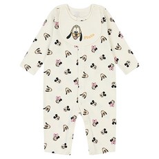 아가방 디즈니베이비 신생아용 플루토 프렌즈 면 우주복 + 턱받이 세트