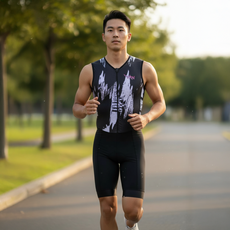 RERUN TRI-ESLON Sketch 無袖三鐵服, 黑色