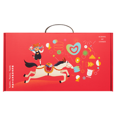 School of Cookie 台灣優格餅乾學院 餅乾學院經典伴手禮盒, 1組, 黃金楓糖派 + 可可牛奶棋盤餅乾 + 香濃起士酥 + 復刻飛機餅 + 蛋蛋小鬆餅