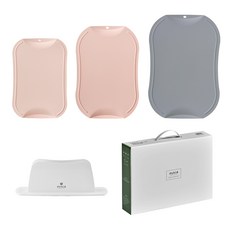 doble 不留刀痕砧板, 1套, 小號淺粉色砧板 + 中號迷霧粉色砧板 + 大號柔和灰色砧板 + 砧板架 + 禮品盒