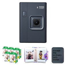 인스탁스 미니 리플레이 플러스 즉석카메라 미드나잇블루 필름 100p 홀로그램 1단앨범 틴케이스 랜덤발송, 1개, mini LiPlay+