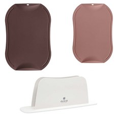 doble 不留刀痕砧板套裝 3件組, 1套, 乾燥玫瑰中型砧板 + 勃根地紅大型砧板  + ABS 支架