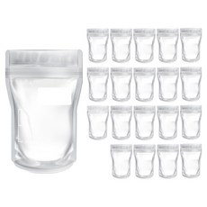 Yori Grida 外帶咖啡飲料透明刻度夾鏈袋 15 x 18 cm 400ml, 小(S), 20個, 1入