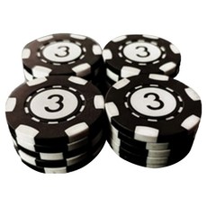 Lexio 플러스 점수칩 3점, 블랙, 20개