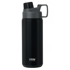 TYESO 泰碩 304不鏽鋼幻彩系列運動保溫水壺, 瑪瑙黑, 750ml, 1個