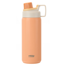 TYESO 泰碩 304不鏽鋼幻彩系列運動保溫水壺, 淺橙色, 750ml, 1個