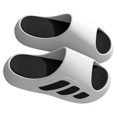 YUNMI EVA厚底運動拖鞋/靜音浴室拖鞋, 米白色, 1套