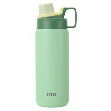TYESO 泰碩 304不鏽鋼幻彩系列運動保溫水壺, 淺綠色, 750ml, 1個