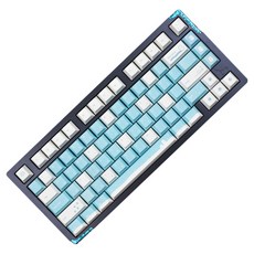 몬스타기어 스텔라75 밀감 눈냥 풀알루미늄 블루투스 매크로 커스텀 기계식 유무선겸용 키보드, 블루그레이, STELLA75, 제조사축