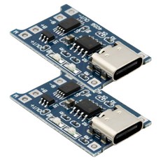 컴스 C타입 USB 3.1 Type C 리튬배터리 충전 모듈 보호회로 내장, DP007, 2개