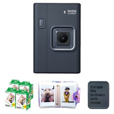 인스탁스 즉석카메라 미드나잇블루 + 필름 80p + 홀로그램 1단앨범 + 틴케이스 랜덤발송 세트, 1세트, mini LiPlay+