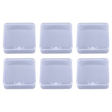 언더보스 생활 잡화 케이스 10.5 x 10.5 x 3 cm, 투명, 6개