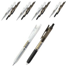 morning glory Bium 辦公用書寫中性筆 0.38mm 2款 x 12支組, 白色, 黑色, 1套