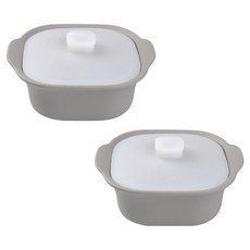 Silit 韓國製矽膠方形鍋 S, 灰色, 2個